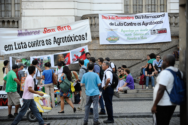 Protesto contra o uso de agrotóxicos em frente a câmara dos vereadores do Rio de Janeiro / Fernando Frazão/Agência Brasil